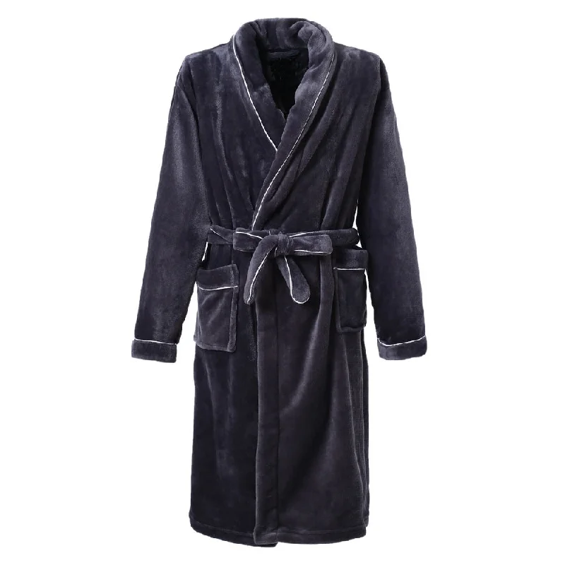 Richie House Women's Plush Warm Long Fleece Bathrobe Robe RHWN2233 Luxe Velvet Gown