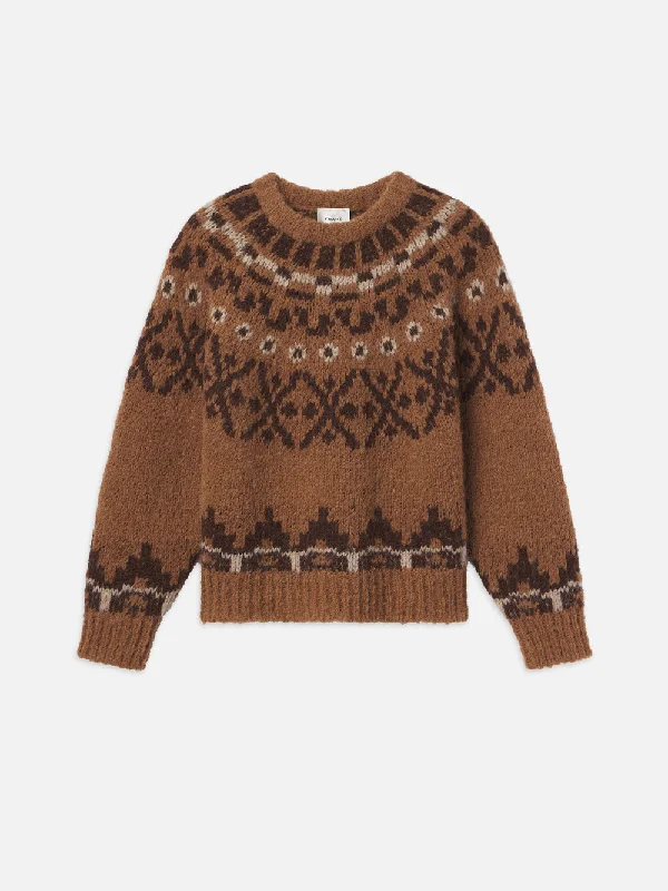 Fair Isle Sweater -- Camel Multi Expensive sweaters