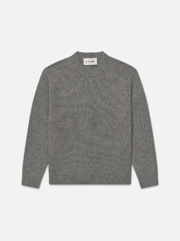 Cashmere Crewneck Sweater -- Gris Oversized sweaters