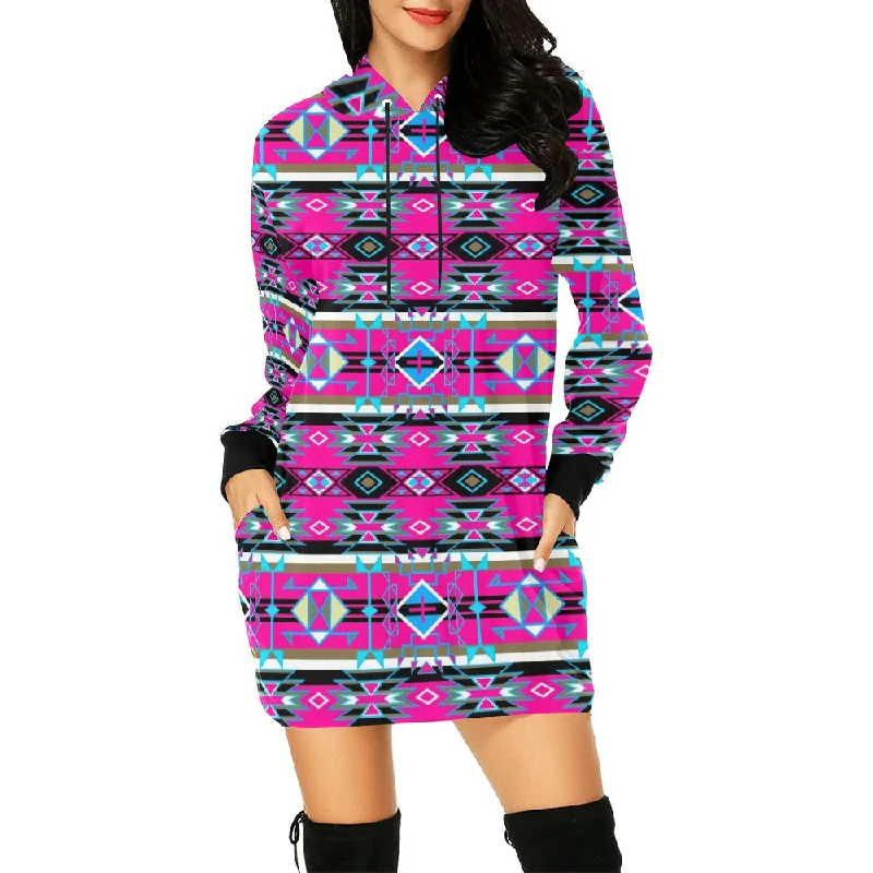 Force of Nature Sunset Storm Hoodie Dress Smocked mini dresses