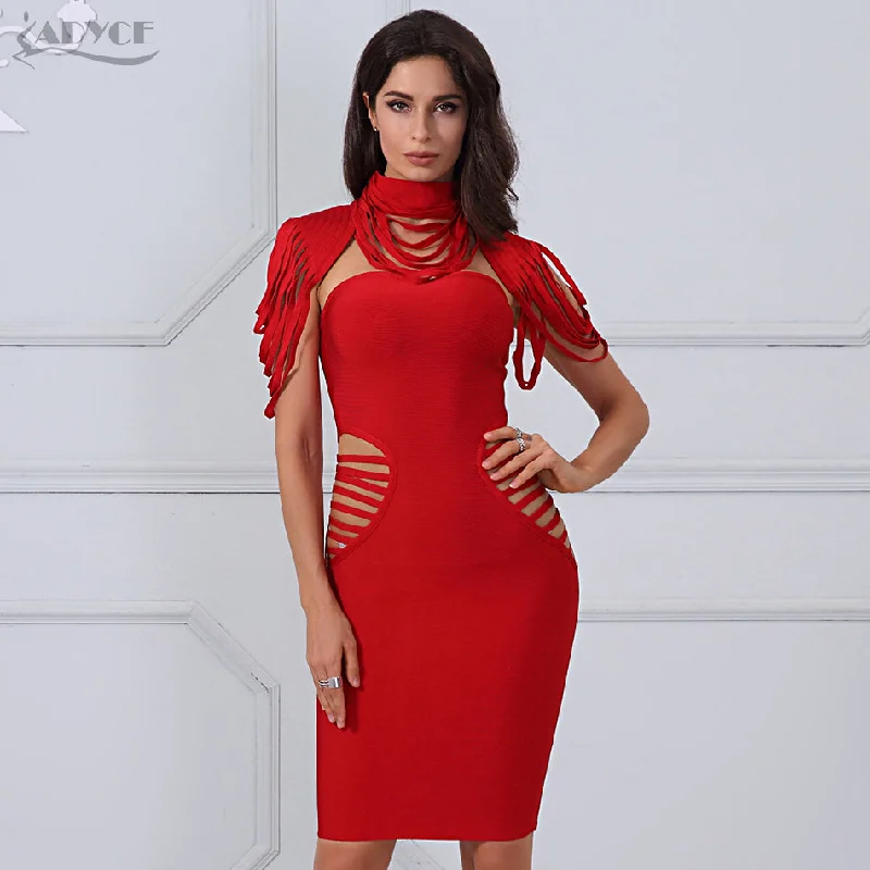 Hollow Out Sleeveless Mini Bodycon Bandage Dress Budget-friendly mini dresses