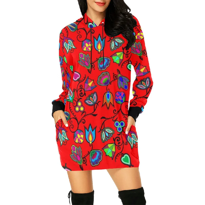 Indigenous Paisley Dahlia Hoodie Dress Tiered mini dresses