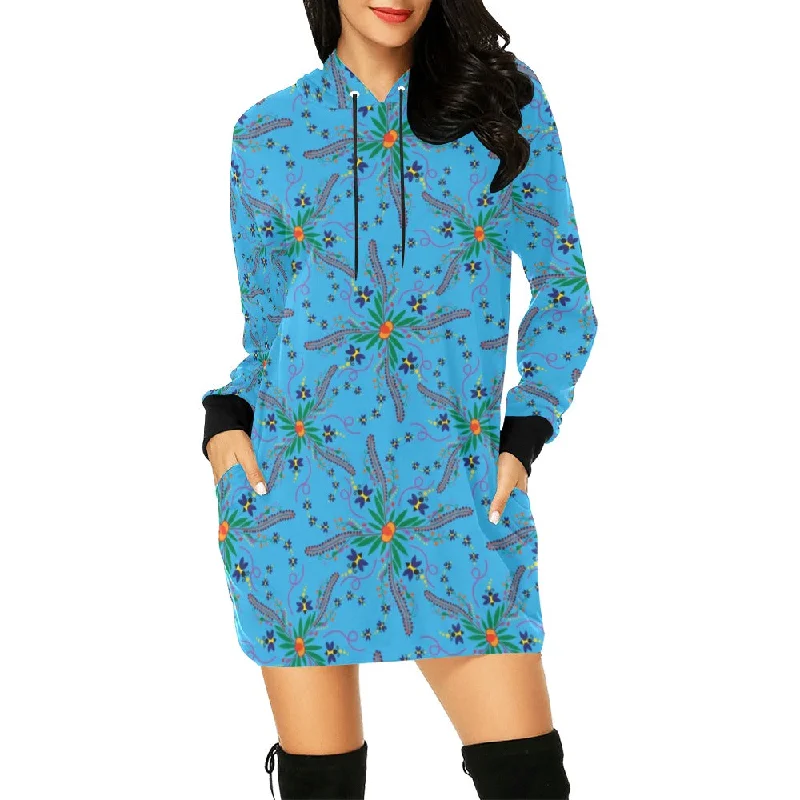 Willow Bee Saphire Hoodie Dress Denim mini dresses