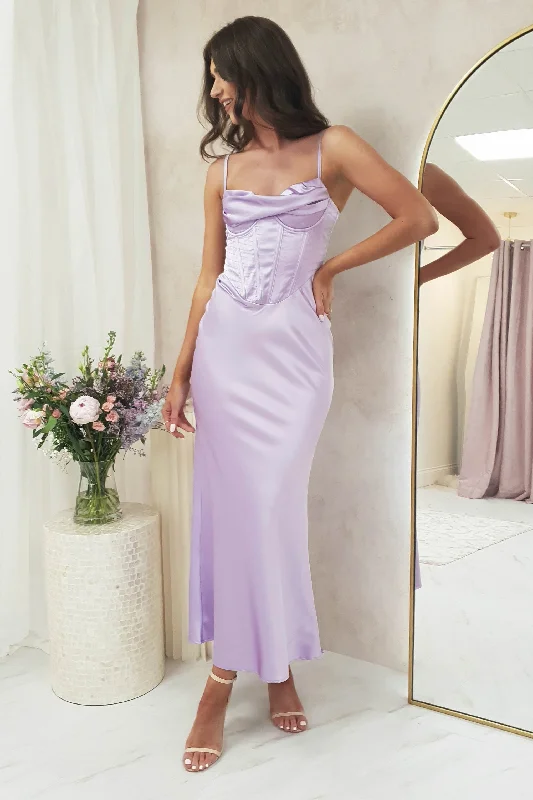 Ashka Satin Corset Maxi Dress | Lilac Revolve maxi dresses