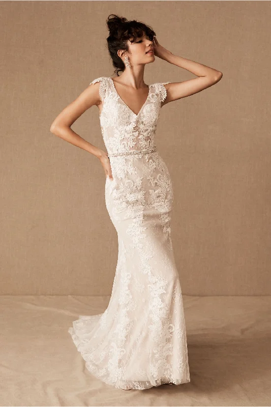 BHLDN Whispers & Echoes Milano Gown Floral Wedding Gown