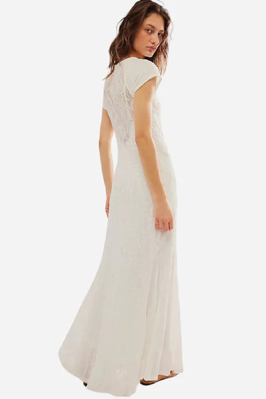 Free People Cypress Lace Maxi Dress in Optic White Summer party maxi dresses