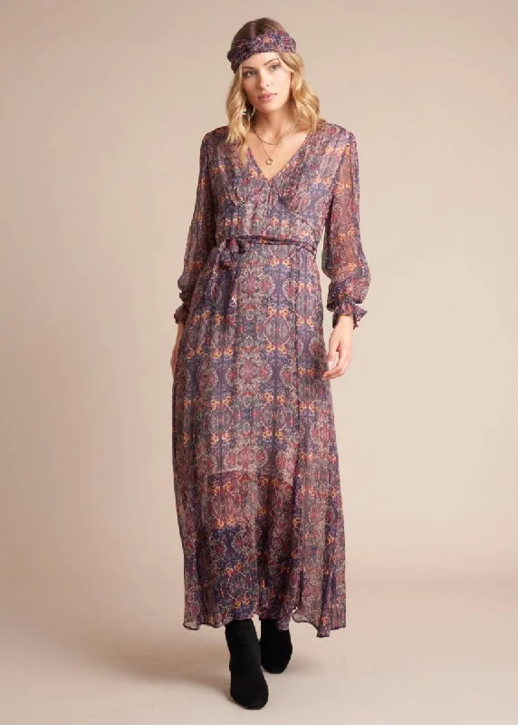 GYSETTE OPHIA MAXI DRESS NAVY WILD NERIU Women's maxi dresses