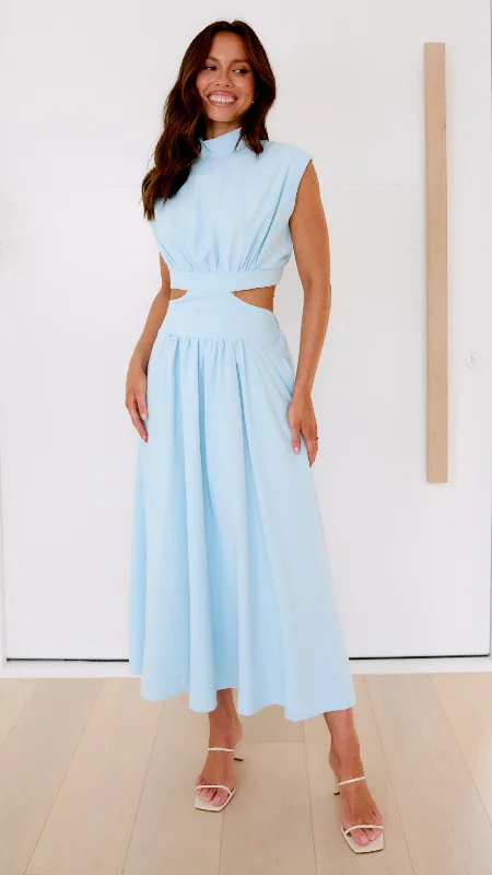 Maddison Midi Dress - Sky Blue Best midi dresses for casual wear