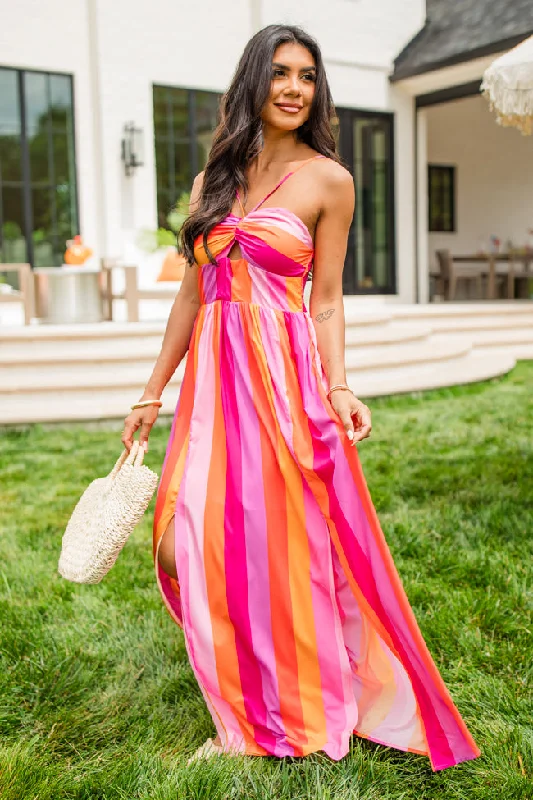 Soak In The Sun Striped Multi Maxi Dress Street style maxi dresses