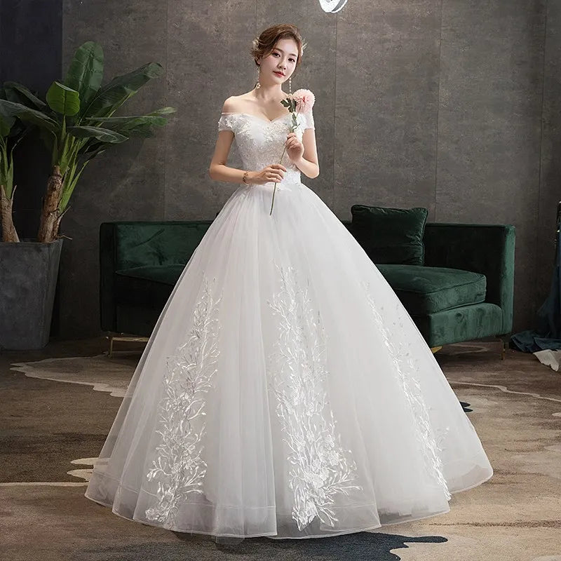 Wedding Dress V-neck Ball Gown Princess Vintage Wedding Dress Wedding Dress Style