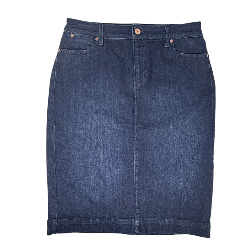 Classic Denim Skirt By Talbots In Blue, Size: 8petite Summer Denim Skirt