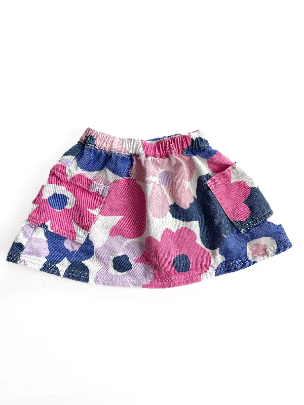 Cotton on floral denim skirt (1-2Y) Casual Mini Denim