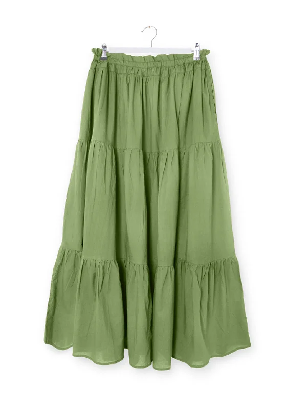 Cotton panel long skirt Vintage Maxi Skirt