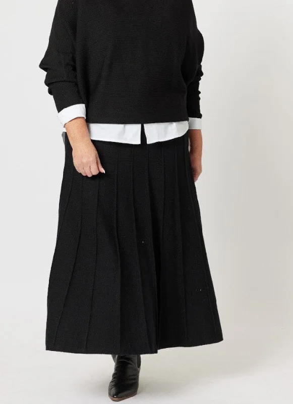 Kate long knit black skirt Summer Beach Maxi