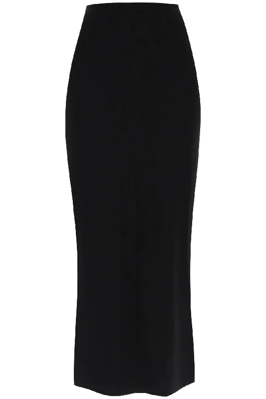 long skirt in poly lycra KK223SPLA52001 BLACK Formal Maxi Skirt