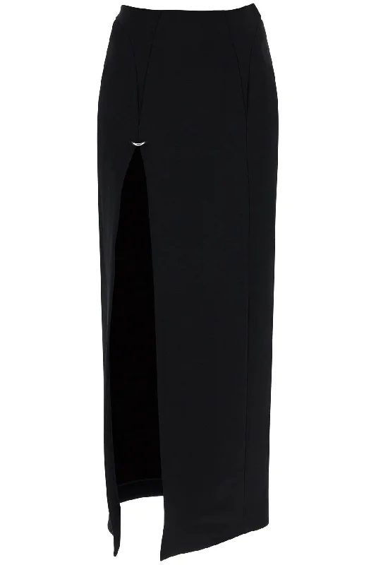 long skirt with piercing detail 24F1JU0533470 BLACK Maxi Skirt Dress