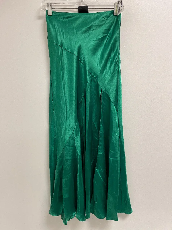 Skirt Maxi By Asos In Green, Size: 0 Ruffle Long Maxi