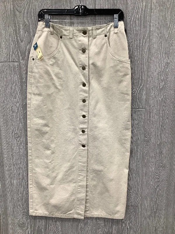 Skirt Maxi By Eddie Bauer In Tan, Size: 8 Comfortable Long Skirt