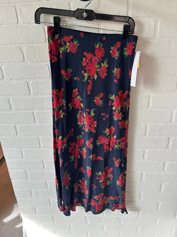 Skirt Maxi By Favorite Daughter In Blue & Red, Size: 4 Full Maxi Skirt