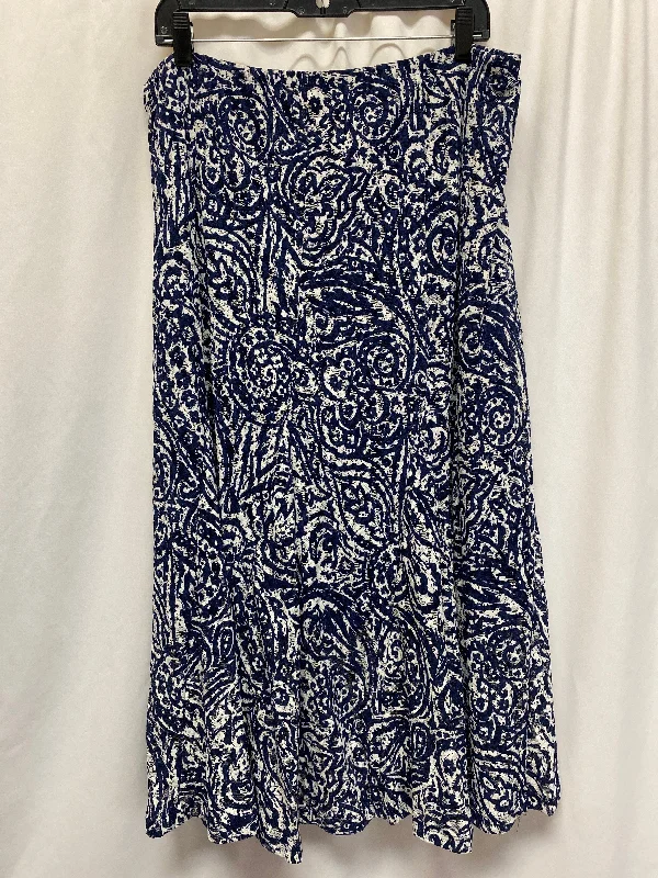 Skirt Maxi By Jm Collections In Blue, Size: Xl Knit Maxi Skirt