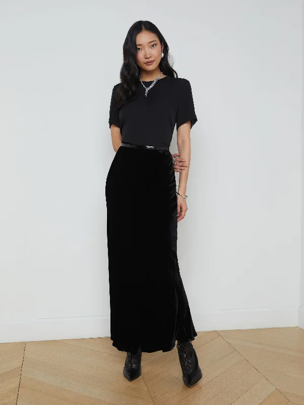 Zeta Velvet Maxi Skirt Maxi Skirt Glam