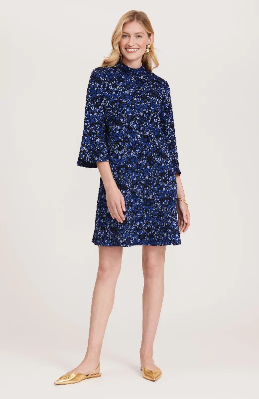 "Mindy" Blue Floral Jacquard Dress Bodycon floral dresses