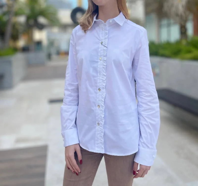 Button Down Shirt in White Lace Shirt Dress