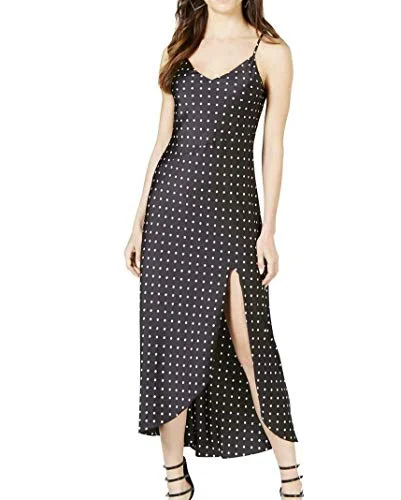 Cemona Polka-Dot Slip Dress Halter unclassified dresses