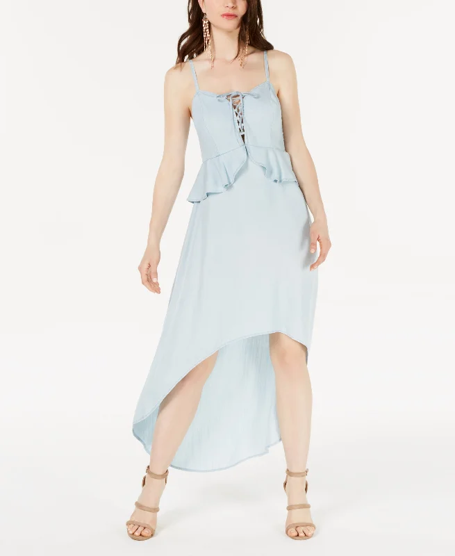 Chambray High-Low A-Line Dress High-end unclassified dresses