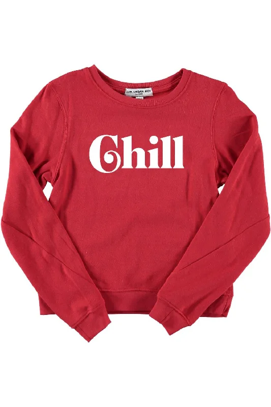 Chill Sweatshirt in Cherry Mini Shirt Dress