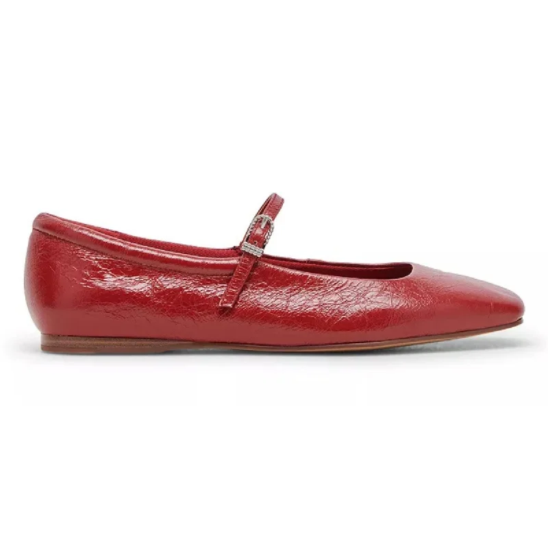 Dolce Vita Women's Reyes Ballet Flats Red Crinkle Patent Trendy new unclassified dresses