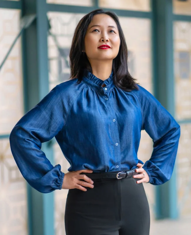 Itch to Stitch Majorelle Shirt and Dress Elegant Button Shirt