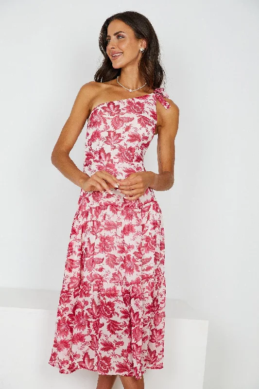 Janise Dress - Red Floral Preppy floral dresses