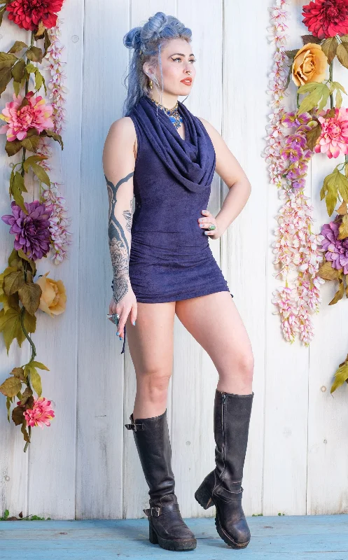 Navy Suede Huntress Cinch Dress Travel unclassified dresses