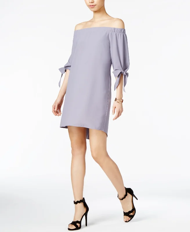 Off-The-Shoulder Shift Dress Minimalist unclassified dresses