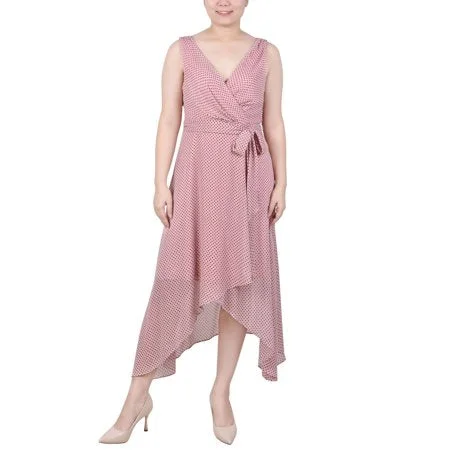 Petite Sleeveless Wrap Chiffon Dress Discounted unclassified dresses