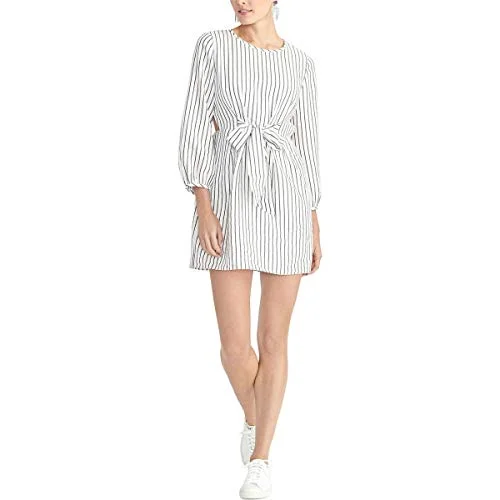 Sophia Striped Tie-Front Dress A-line unclassified dresses