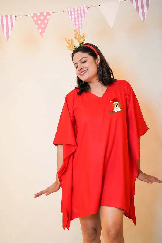 Red Rayon Kaftan - Elf Winter unclassified dresses