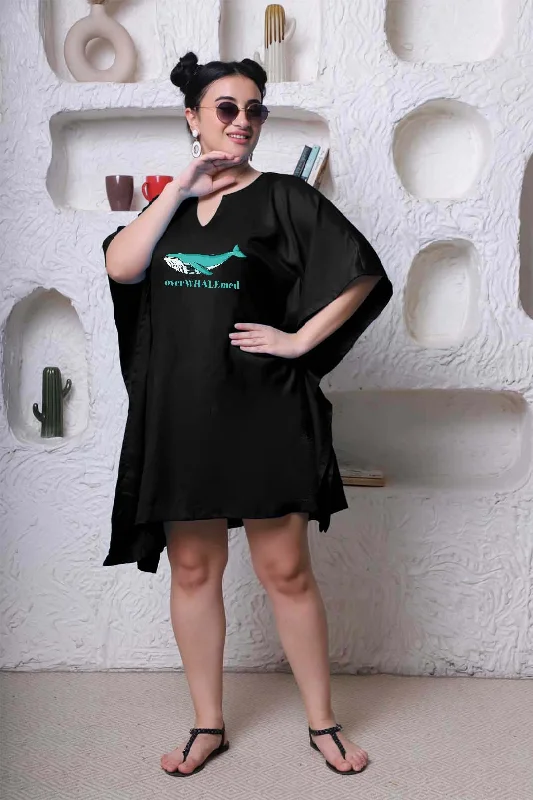 Black Rayon Kaftan - Whalemed Gothic unclassified dresses