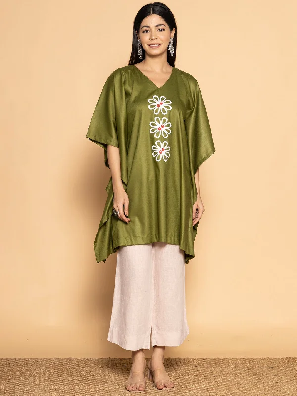 Green Rayon Kaftan - Snowflake Women's unclassified dresses