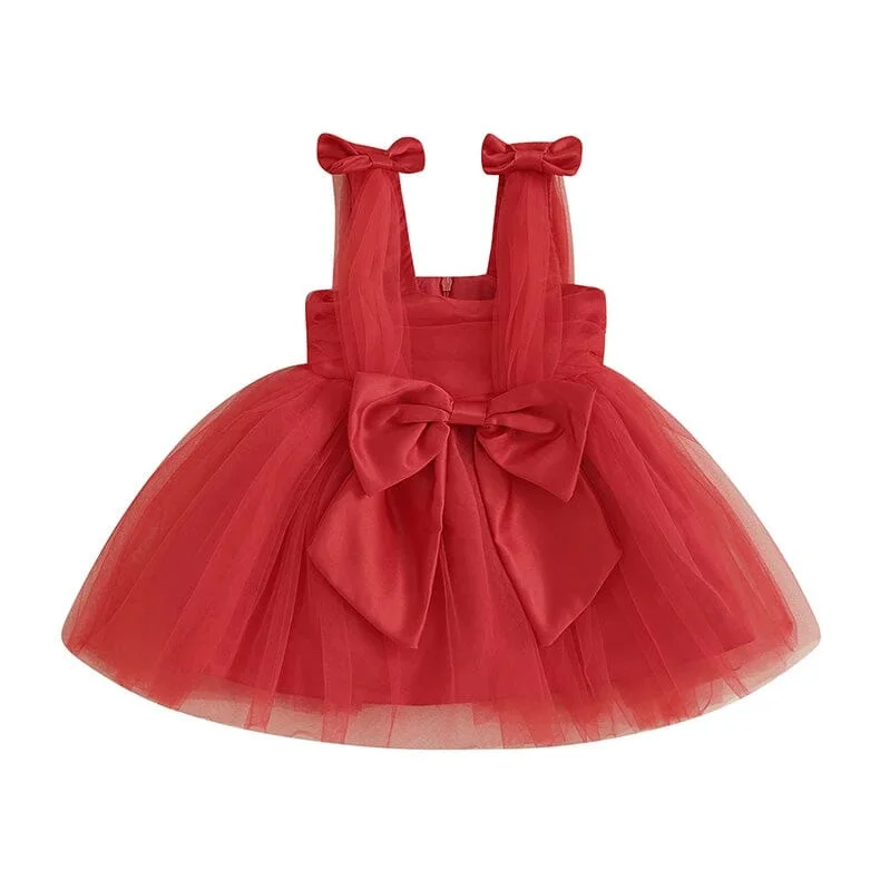 Christmas Bow Tulle Baby Dress Tulle Dress Outfit