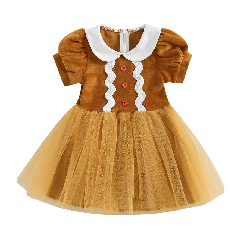 Gingerbread Tulle Toddler Costume Dress Tulle Dress Style