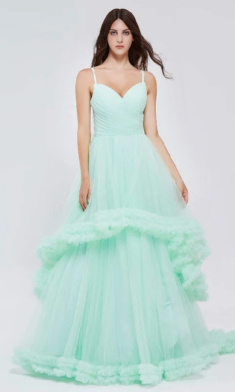 J'Adore Dresses - J20023 Sweetheart Ruffled Tulle Dress A-line Tulle Dress