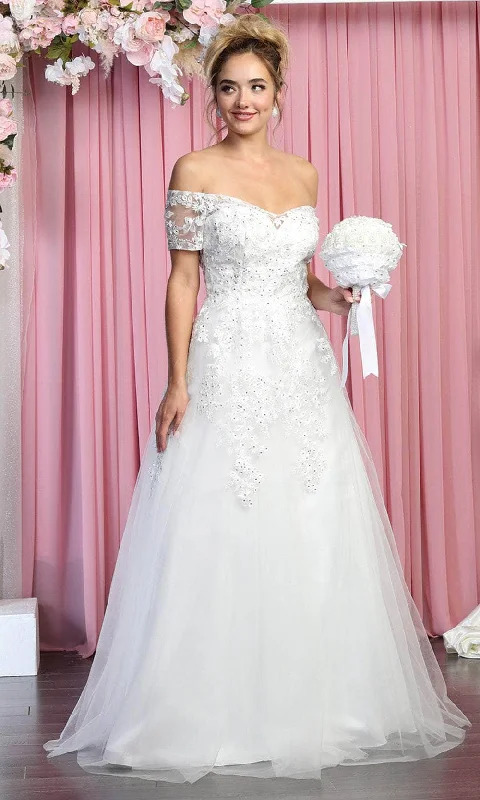 May Queen Bridal RQ7912 - Soft Tulle Beaded Bridal Dress Sweet Tulle Dress