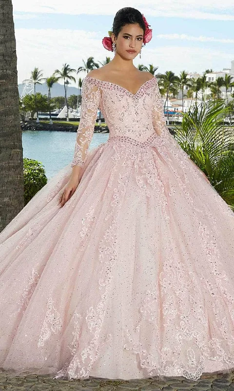 Mori Lee 89360 - Shimmered Tulle Quinceañera Dress Tulle Dress Flow