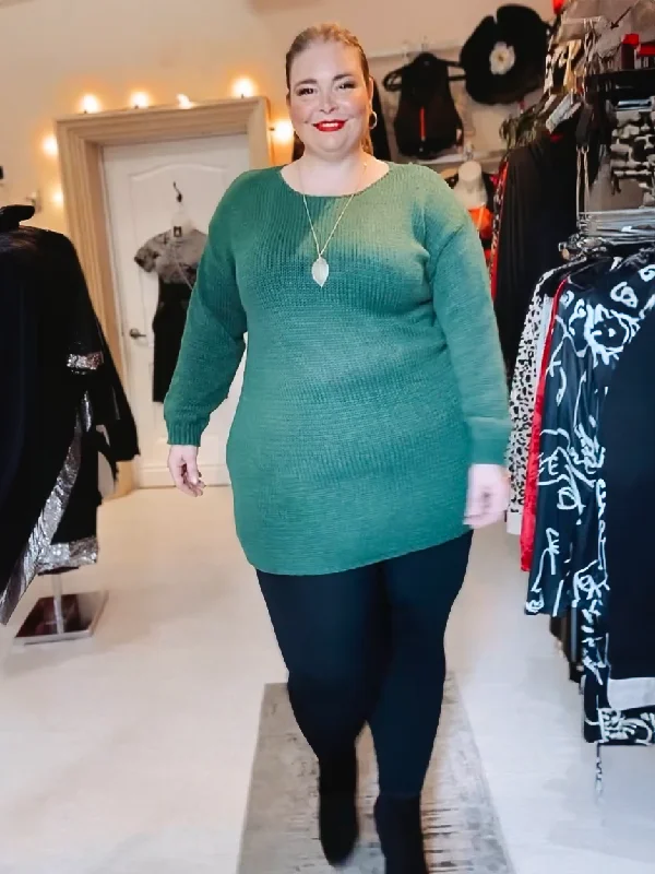 Colleen Plus Size Knit Tunic Sweater Elegant Plus Size