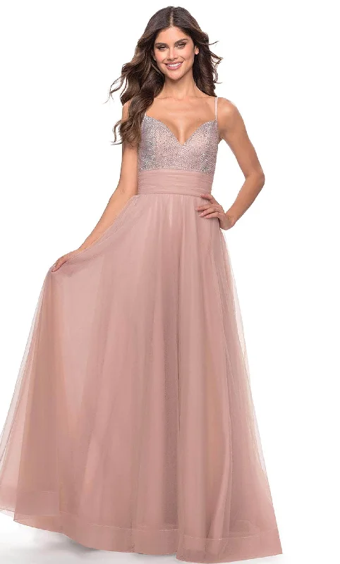 La Femme 31238 - Beaded Tulle Prom Dress Sparkling Tulle Dress