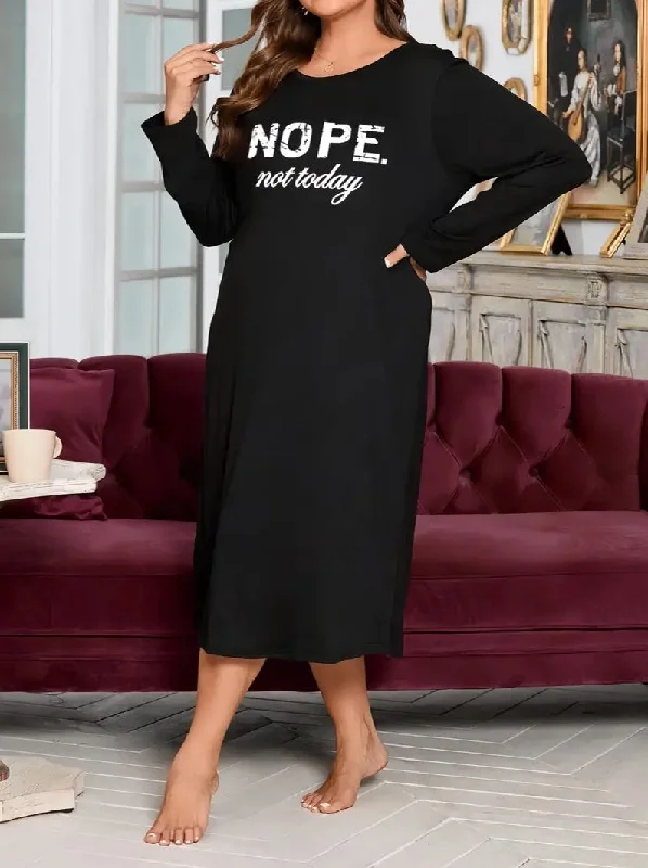 Not Today Plus Size Sleepshirt Chic Plus Size